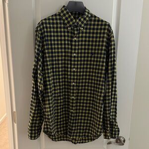 Ralph Lauren Men's Plaid Shirt in Yellow and Black